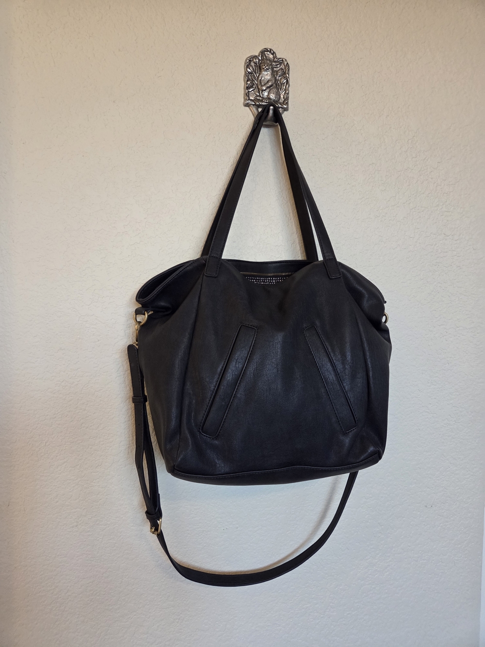Antik Kraft Navy Leather Hobo Shoulder Bag